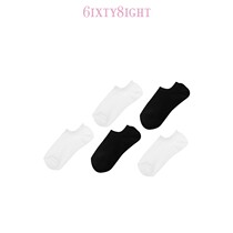 6IXTY8IGHT 68 官方精品舒适简约短筒袜纯色袜子5双装AC02718-S