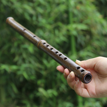 Zizhu Piccolo Purple Bamboo Flute without film and unruly boutique flute section high-end professional performance ancient style adult beginner