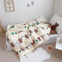 School season Kindergarten baby summer 40s cotton cartoon quilt cover three-piece children nap mattress quilt core