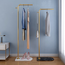 Household vertical light luxury hanger Floor-to-ceiling bedroom net red simple coat rack Living room corner pole clothes rack