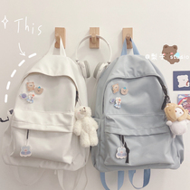 MUJI series large capacity school bag female Korean Harajuku ulzzang college student backpack high school ins wind backpack
