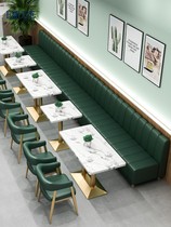 Milk tea shop table and chair light luxury dining furniture Net Red Cafe dessert burger restaurant card seat sofa combination