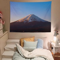 Japanese-style Fuji mountain background cloth bedroom bedside cloth rental room renovation dormitory decoration wall cloth ins tapestry customization