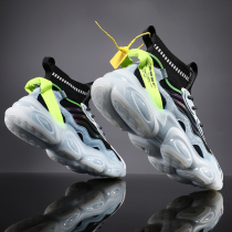 Pop brand 2021 summer new mens shoes personality popcorn bottom color casual shoes breathable fluorescent sports daddy shoes