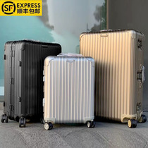 R Home Sun Desert All-aluminum Magnesium Alloy Pull Rod box Suitcase Don Case 20 24 inch suitcase