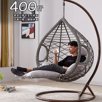 Hanging basket rattan chair Birds nest lazy hanging chair Indoor hammock household balcony rocking chair swing Net red rocking blue double hanging orchid