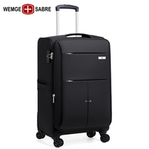 Swiss Army Knife Pull Lever Box Soft Case Universal Wheel Canvas Suitcase Man Oxford Bub Business Suitcase Woman password box