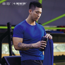 Single guided dry dry dress summer new mens fashion short sleeve t-shirt breathable running running sweater anti-smell