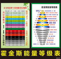 Hawkins Energy Level Table Emotional Energy Level Map Inspirational Language Consciousness Level Psychological Counseling Poster