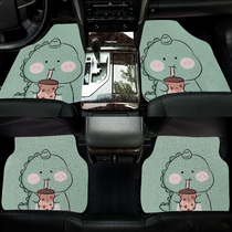 Cute car footbed carpet single sheet lady in car main driving silk ring pedalling cushion universal easy to clean car cushion