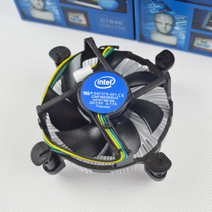 inter原装CPU风扇1150 51 55针G3240 i3 i5铜芯4针温控调速散热器