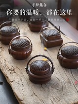 Ancient hand heater antique heating small hand stove portable portable copper hand stove pure copper burning charcoal Hanfu incense incense