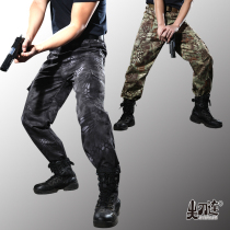 Outdoor Python camouflage pants men wear-resistant loose tactical pants spring and summer military fans overalls breathable scratch-resistant pants