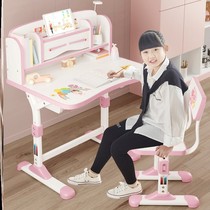 Childrens learning table home desk Primary School students writing table and chair set can lift dormitory desk childrens work table