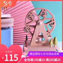 Ferris wheel music box Wooden music box Girlfriend Tanabata romantic gift for girlfriend Little girl childrens birthday