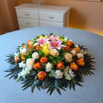 New Special Price Large Hotel Silk Flowers Electric Turntable Floral Floral Decoration Flower Flower Arrangement Roundtable Floral Table Flower Pendulum flowers