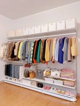 2 m 2 High net red hardware Multi-functional shelving Girl Wardrobe Clothes Hat Rental House Simple Clothes Hanger Storage