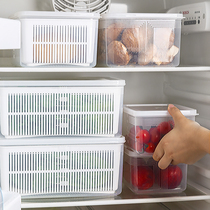 Japan can drain storage box onion box fruit storage box large capacity refrigerator special fresh box kitchen vegetables