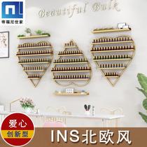 Flower shelf balcony rack nail nail art shelf wall hanging triangle nail polish display rack nail nail polish rack