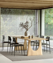 Nordic simple solid wood conference table creative desk designer long table rectangular personality desk desk desk desk