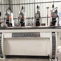 MZB73032 Four-head hinge drill Small and medium-sized loose-leaf drilling machine Semi-automatic woodworking machinery hinge drill customization