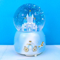 Crystal ball music box ornaments castle transparent ball dream snowflake girl's best friend children's day birthday graduation gift