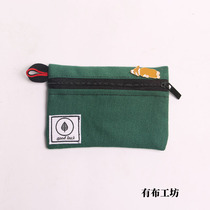 Minimalist Zero Money Pack Canvas Zero Money Bag Handmade Coins Bag Men Students Women Zipped Small Money Bag Headphones Accommodating Bag