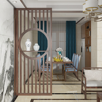 Home screen partition living room new Chinese solid wood grille simple modern office tea room hotel barrier entrance