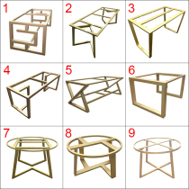 Custom wrought iron marble table leg bracket metal rock plate table leg large plate table foot tea table table rack table foot