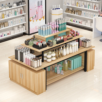Shopping mall cosmetics platform atmospheric products cabinet supermarket promotion table clothing shop barber shop white three-layer beauty salon