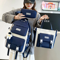 2022 new school bag female junior high school student three to 45 sixth grade light double shoulder bag large capacity backpack