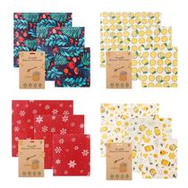 3pcs Beeswax Wrap Eco Friendly Kitchen Wrap Replacement Orga