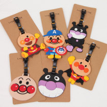 Cartoon suitcase tagging bread Anpanman boarding silicone soft luggage tag suitcase consignment hangtag overseas supplies