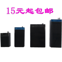 4V lead-acid battery electric mosquito Searchlight LED desk lamp headlight flashlight black rectangular rechargeable battery