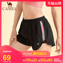 Camel women's YOGA SHORTS women's sports shorts fake two-piece bottoming running breathable loose spring and summer