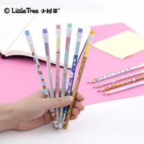 Factory Promotion Small Sapling Pencil Elementary Students Children Environmentally Friendly No Lead Poison HB Pencil Round Pole Colorful Big Leather Head