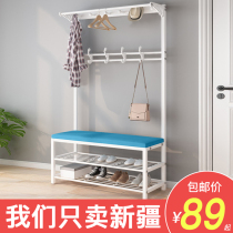 Xinjiang shoe-changing stool hanger Integrated Household entrance door multifunctional porch can sit soft bag cushion shoe frame