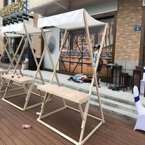 Wooden activity scaffolding mobile carport stalls Market Market booth fabric outdoor snack booth promotion