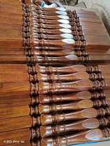 New Chinese solid wood staircase indoor handrail guardrail balcony bay window railing self-built house fence post self-built house