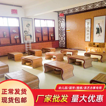  Chinese study table Kindergarten desk Calligraphy table Tutoring class table and chair Piano table Training class Tea art table Primary school go table