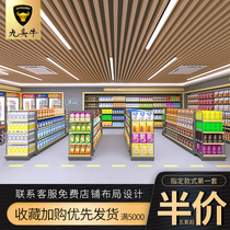 Supermarket shelves convenience store display shelves iron multi-layer single-sided Nakajima cabinet Meiyijia shelf