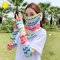 Japanese Elegant Winds and Ins Female Veil Ice mask Facial Shade 100 lap sleeves Anti-UV autumn and winter