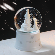 Sky City Crystal Ball Music Box Music Box Snowflake Ball ornaments Girls Girls Birthday Christmas Gifts Women