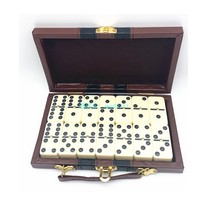 5010 5412 color box leather box packaging melamine Domino set 28 double six ivory Domino
