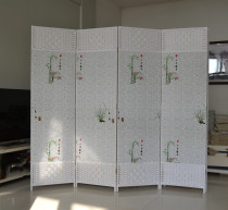 Chinese-style screen partition fabric folding mobile living room bedroom entrance modern minimalist hotel office folding screen