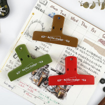 Hand account clip retro color plastic clip ticket holder small clear novice account storage clip clip clip file long tail clip