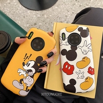 Suitable for Huawei p40 mobile phone case couple skin print cartoon p40pro+ soft shell all-inclusive mate30 cute personality