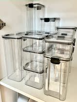 Chunyang household goods grain storage box transparent superimposed snap dried fruit storage jar grain box