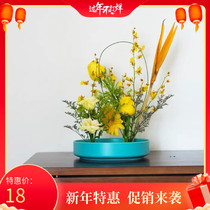 Japanese ceramic flower plate Jianshan flower arrangement small original flower Flower Road Zen water plate Chinese boutique utensils flower pot