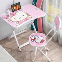 Childrens desk Foldable study table and chairs Primary school Childrens home suit children brief desk writing desk small family type